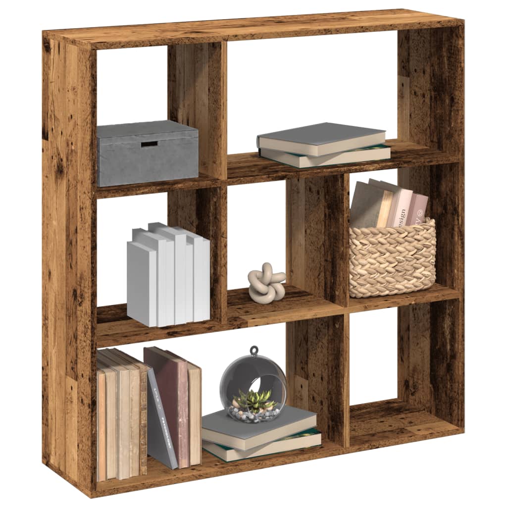 Kamerscherm / boekenkast 102x29x103,5 cm hout oud houtkleurig