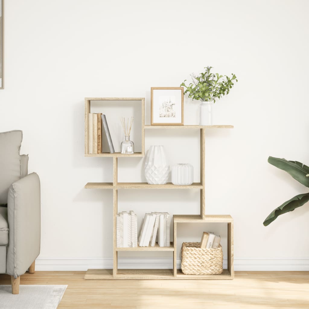 Kamerscherm / boekenkast 92x29x112 cm hout sonoma eikenkleur – afbeelding 3