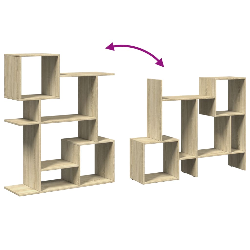 Kamerscherm / boekenkast 92x29x112 cm hout sonoma eikenkleur – afbeelding 9