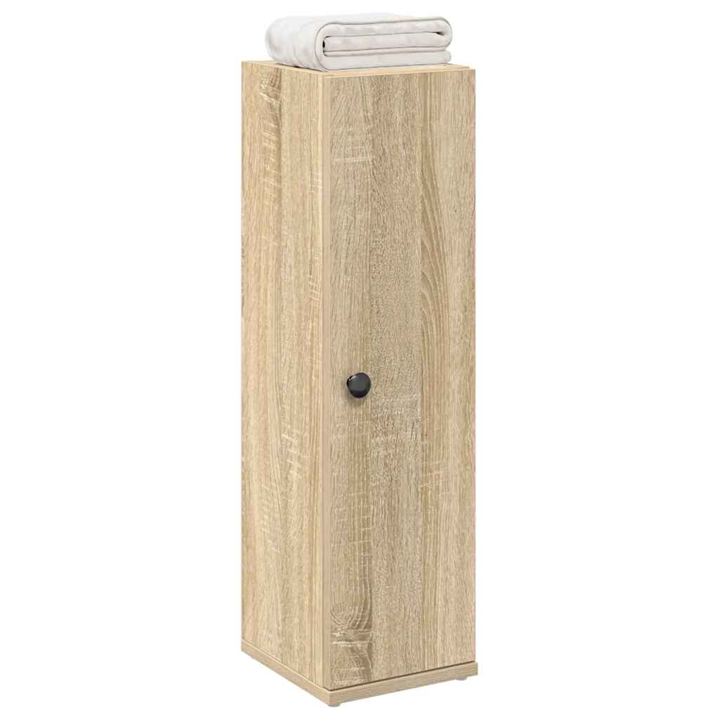 Badkamerkast met rolhouder 20,5x22x72 cm sonoma eikenkleurig