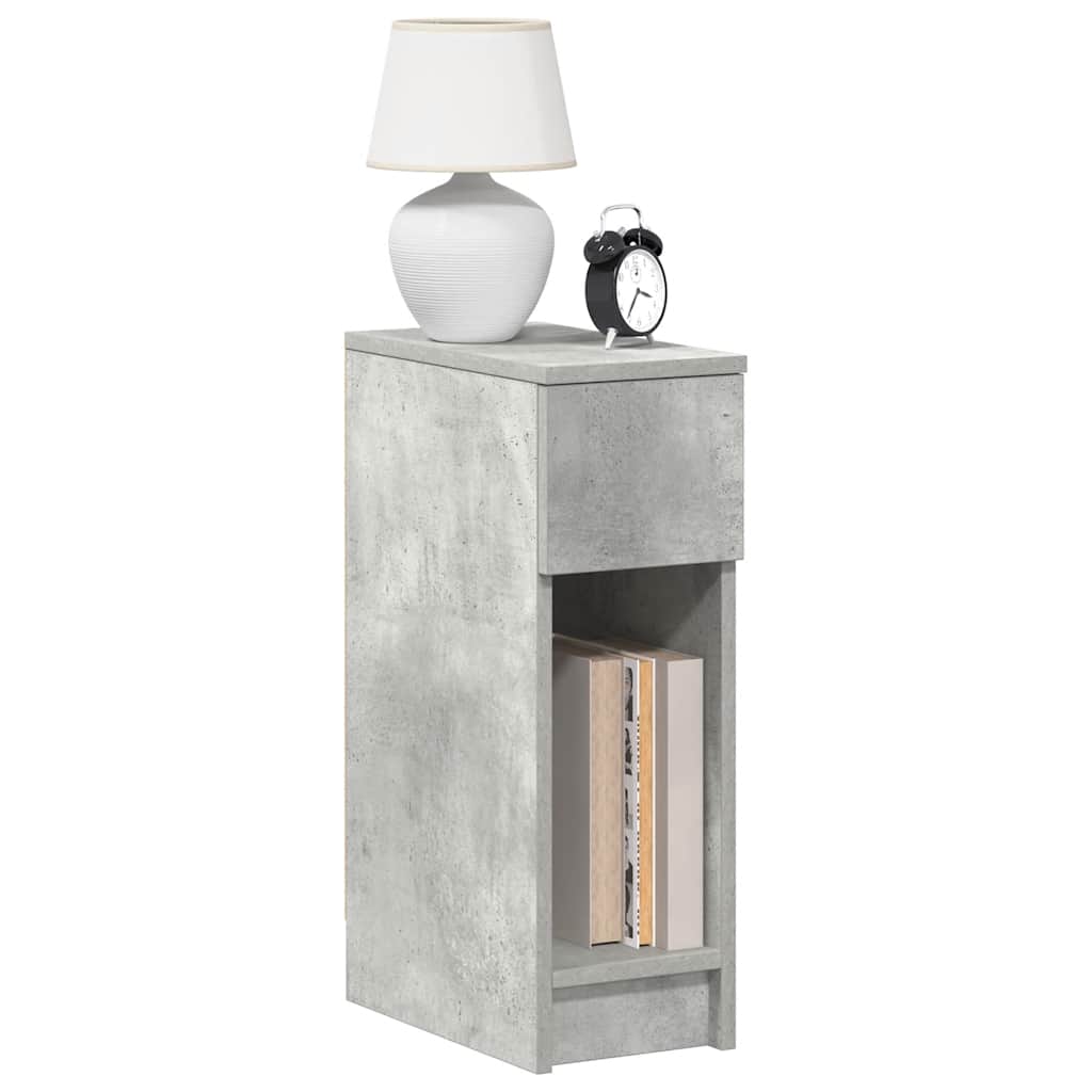 Nachtkastjes 2 st met lade 20x36x60 cm betongrijs