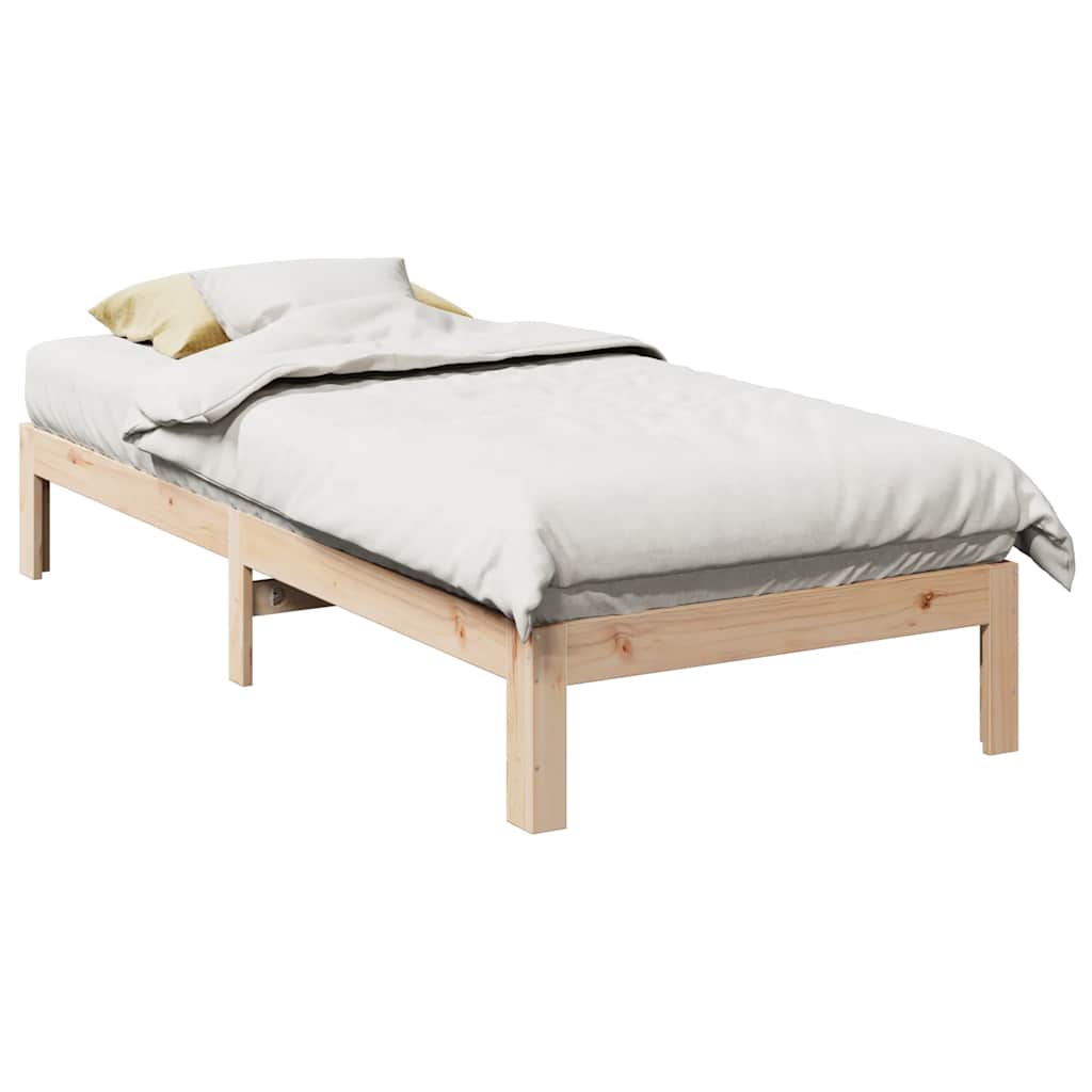 Bedframe zonder matras massief grenenhout 90x200 cm – afbeelding 1