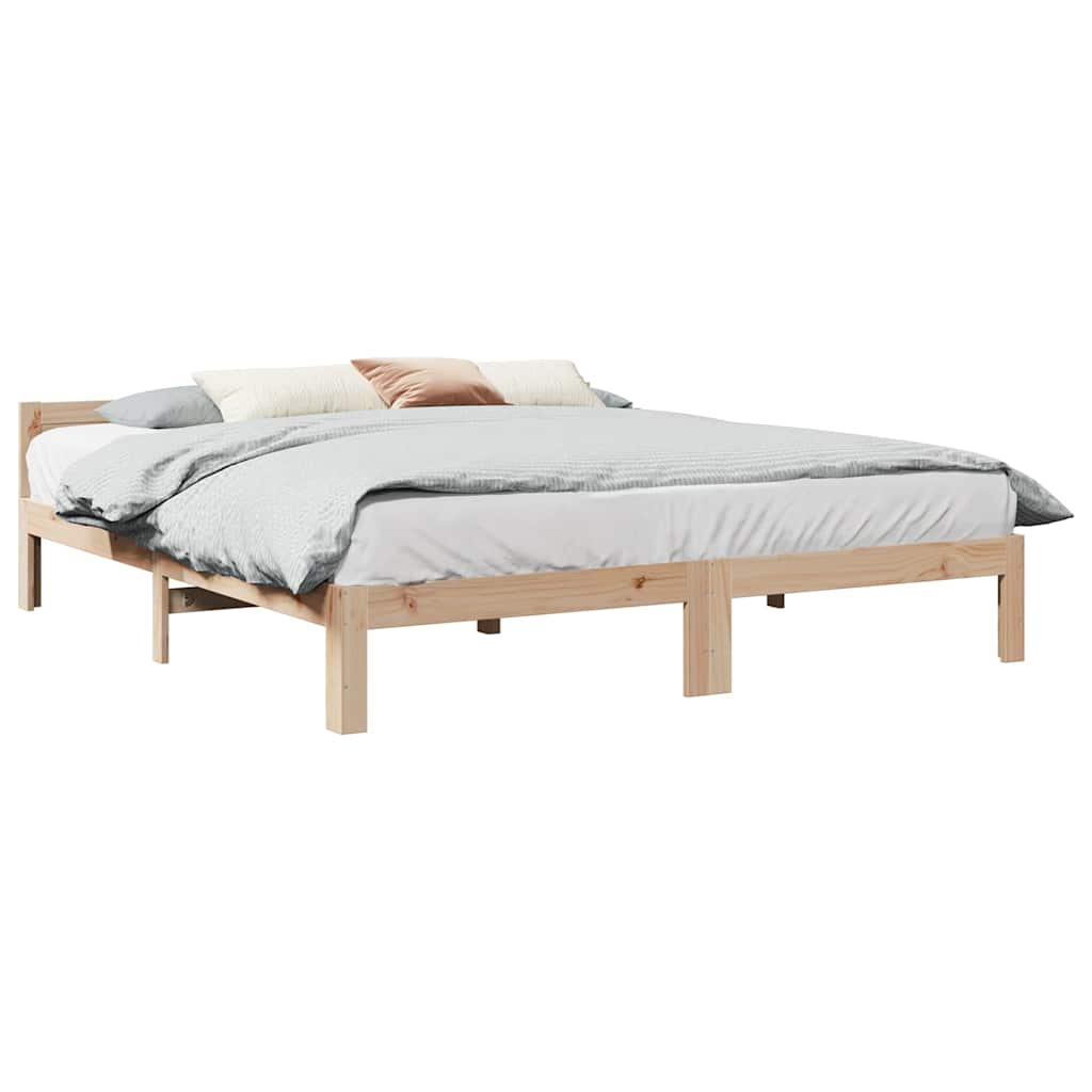 Bedframe zonder matras massief grenenhout 160x200 cm – afbeelding 1