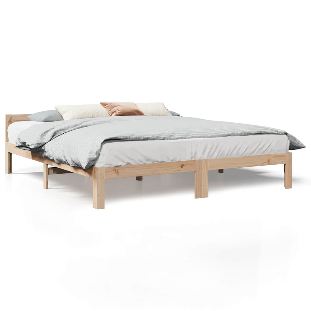 Bedframe zonder matras massief grenenhout 160x200 cm – afbeelding 2