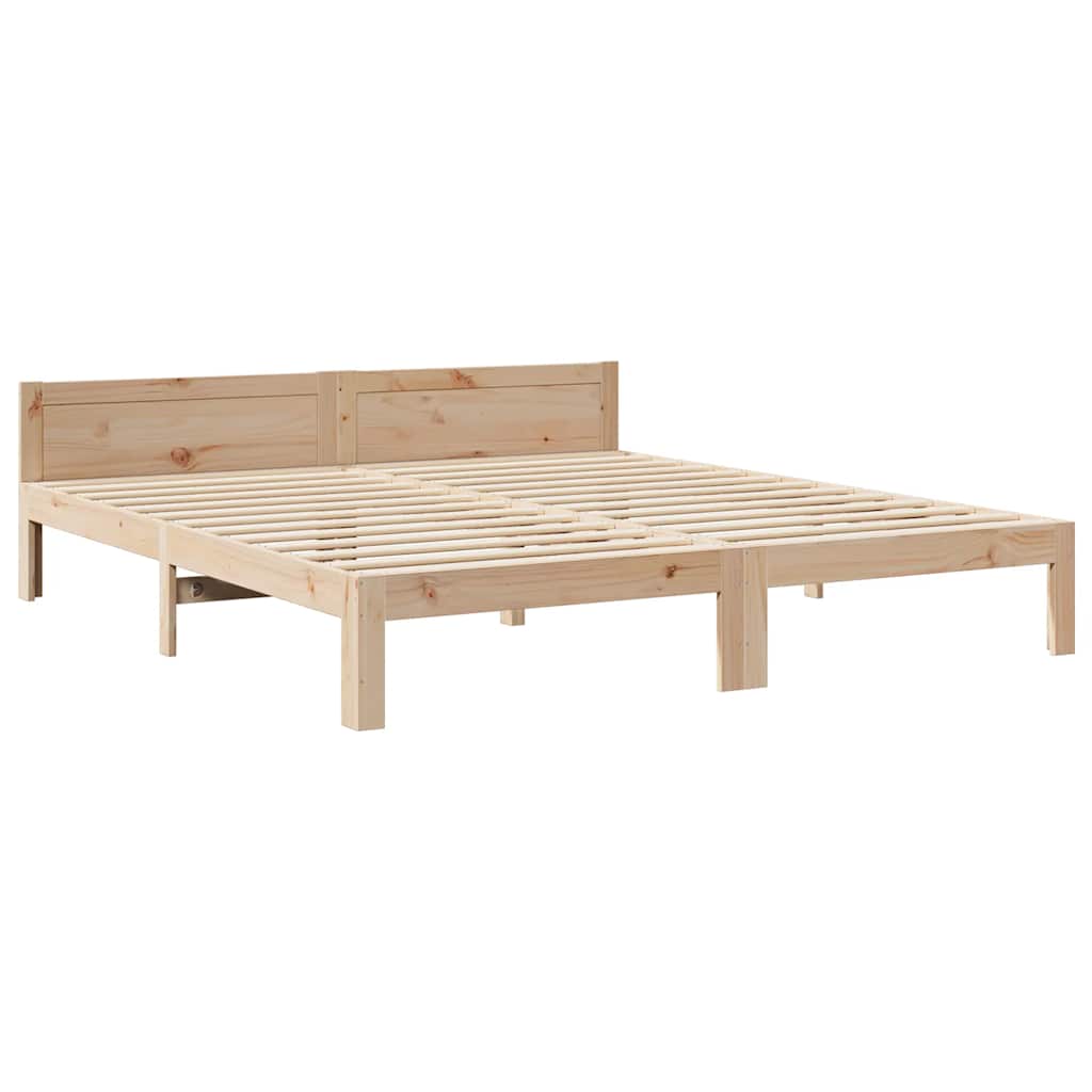 Bedframe zonder matras massief grenenhout 160x200 cm – afbeelding 3