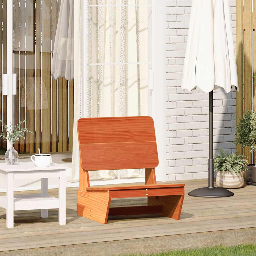 Tuinstoel 60x64x70,5 cm massief grenenhout wasbruin – afbeelding 1