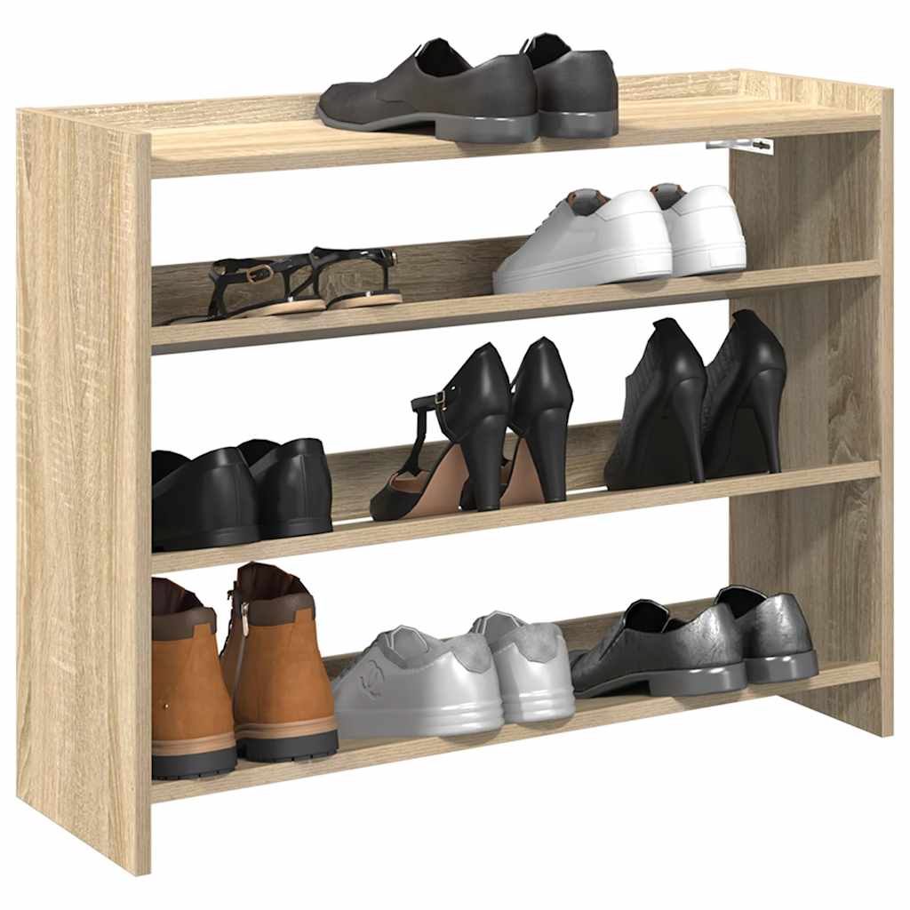 Schoenenrek 80x25x62 cm bewerkt hout sonoma eikenkleurig