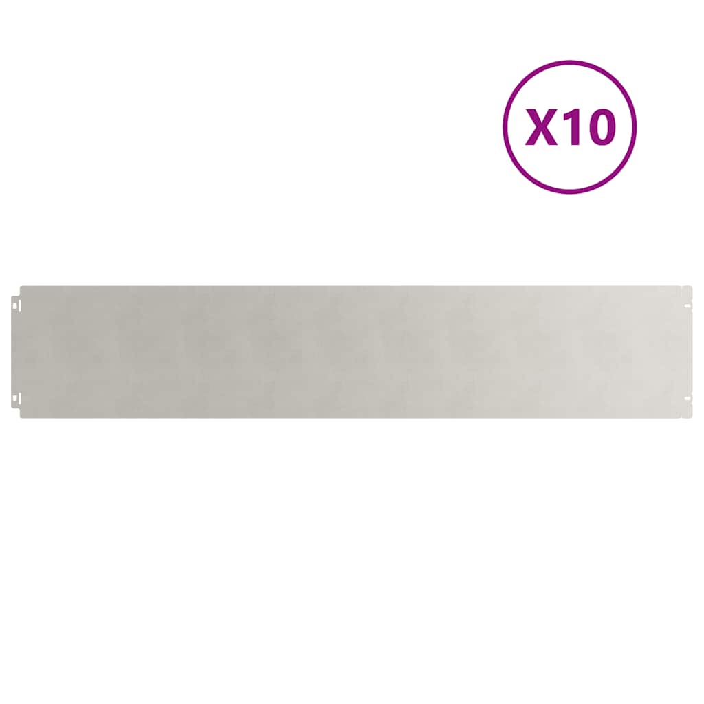 Gazonranden 10 st 20x103 cm roestvrij staal – afbeelding 2