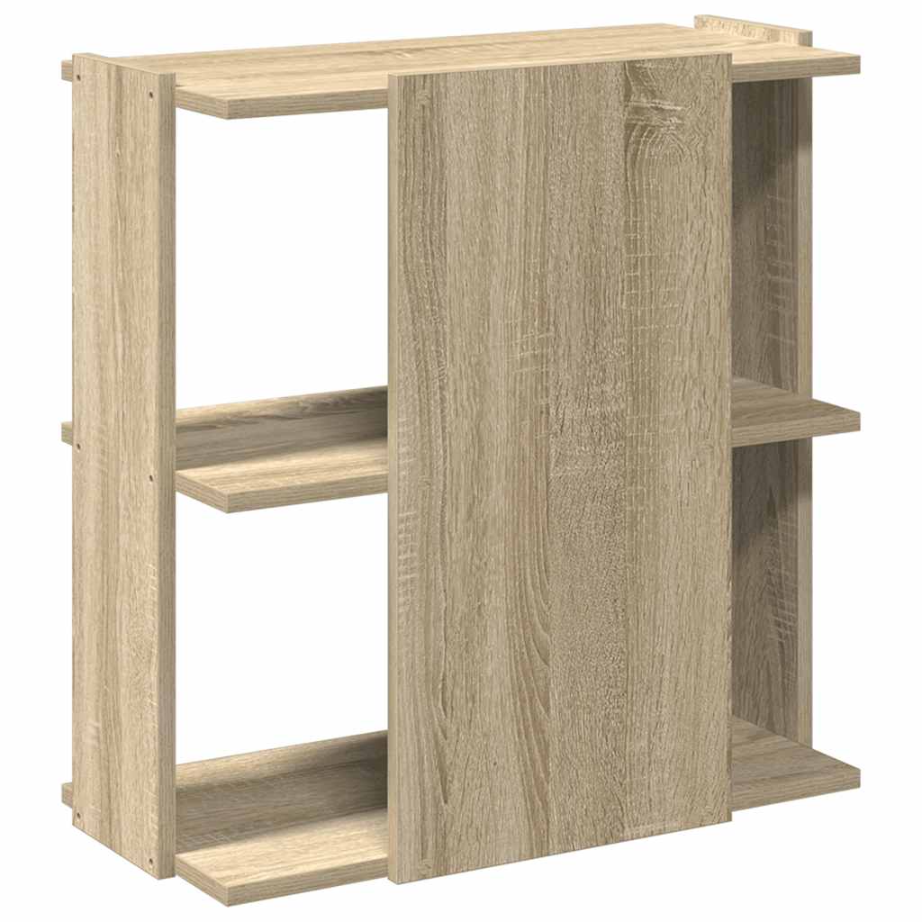 Boekenkast 3-laags 60x30x60 cm bewerkt hout sonoma eikenkleurig – afbeelding 5