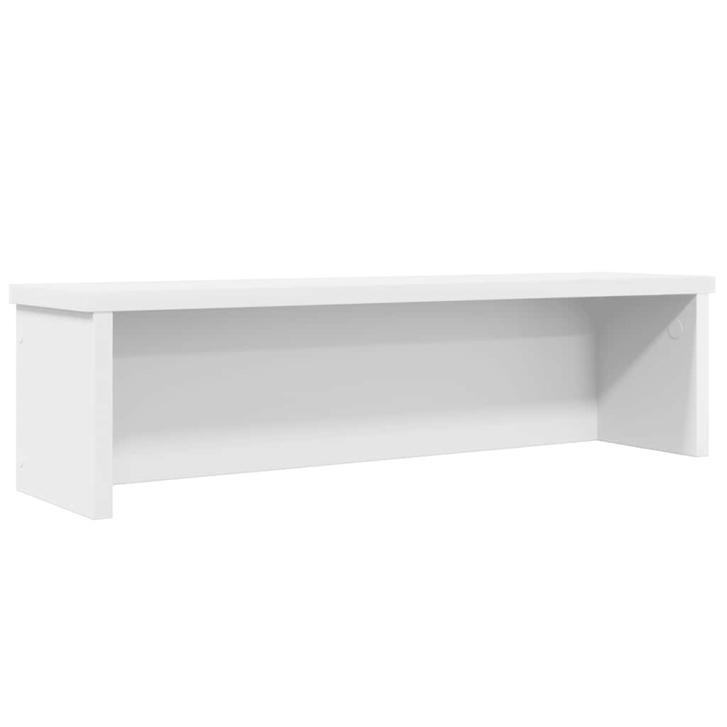 Keukenrek stapelbaar 50x15x16 cm bewerkt hout wit – afbeelding 1