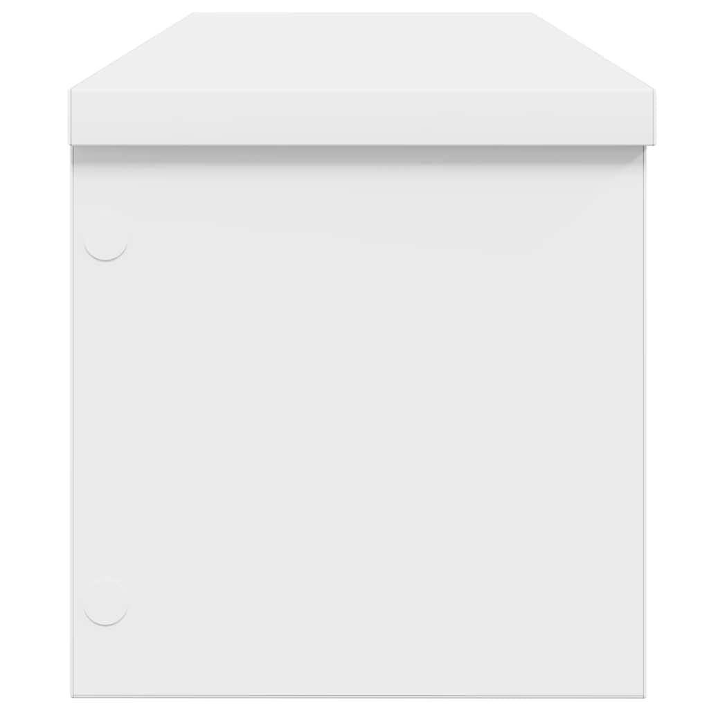 Keukenrek stapelbaar 50x15x16 cm bewerkt hout wit – afbeelding 4