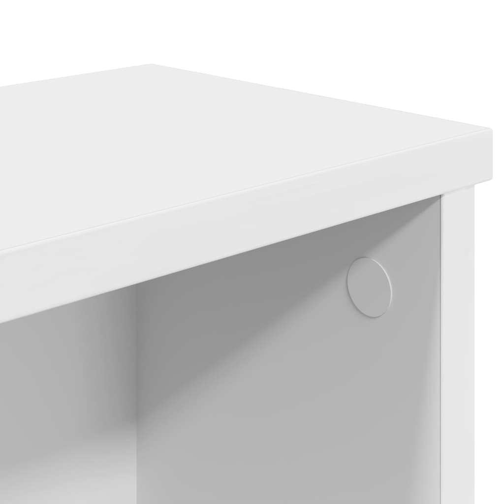 Keukenrek stapelbaar 50x15x16 cm bewerkt hout wit – afbeelding 6