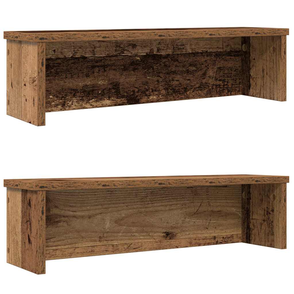 Keukenrekken stapelbaar 2 st 60x15x16 cm oud houtkleurig