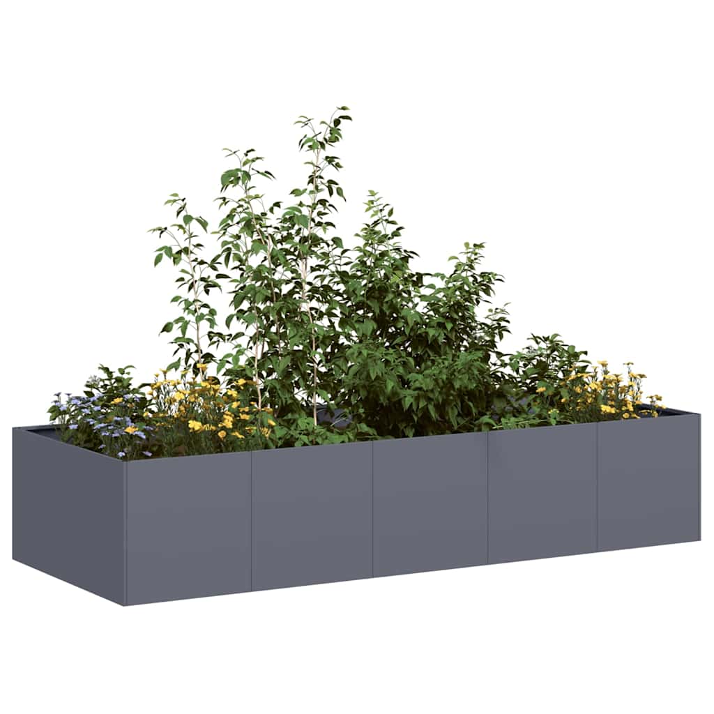 Plantenbak 200x80x40 cm staal antracietkleurig – afbeelding 1
