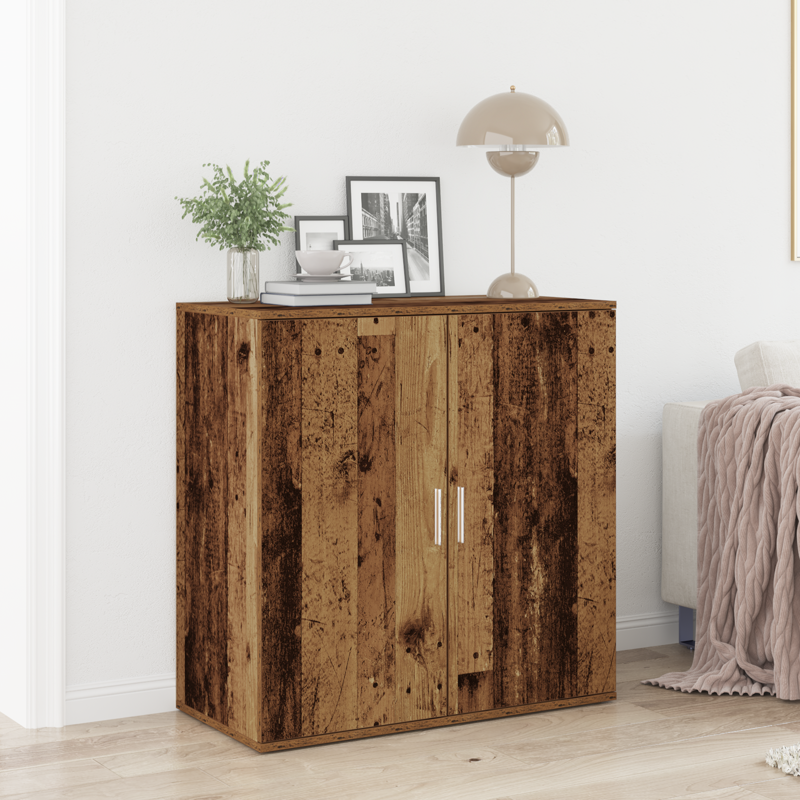 Dressoir Oudhout 79 x 38 x 80 cm Bewerkt hout – afbeelding 1