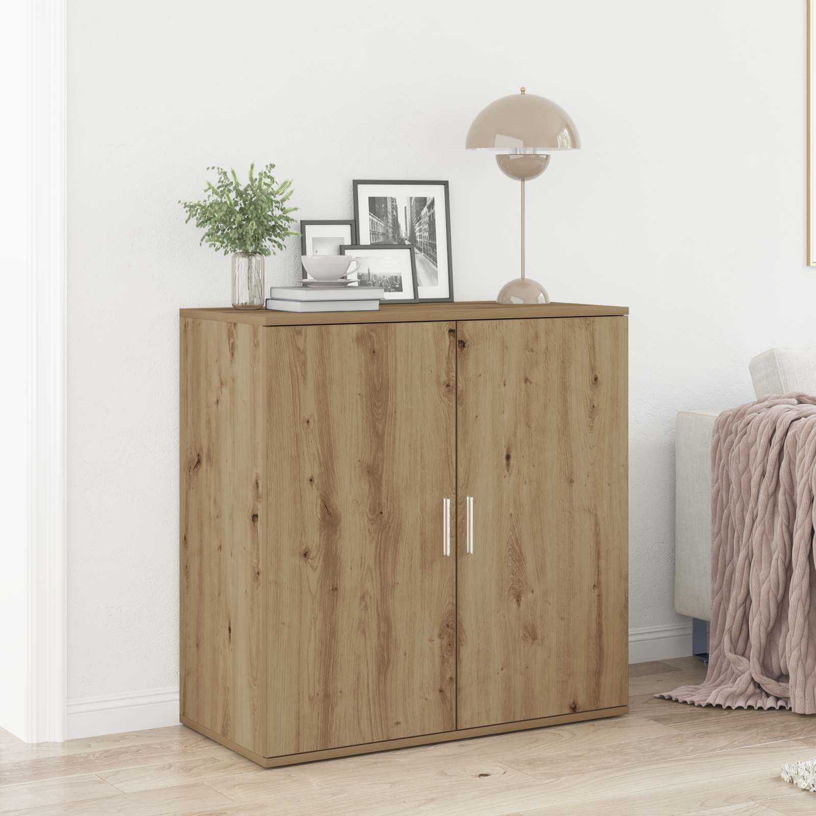 Dressoir Artisan Eiken 79 x 38 x 80 cm Bewerkt hout – afbeelding 1
