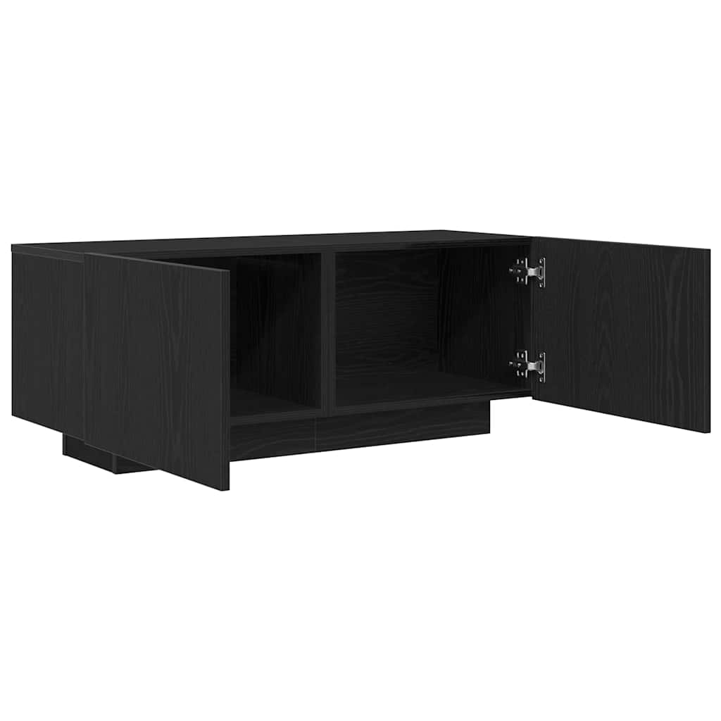 TV-kast Zwart Eiken 100 x 35 x 40 cm Bewerkt hout – afbeelding 5