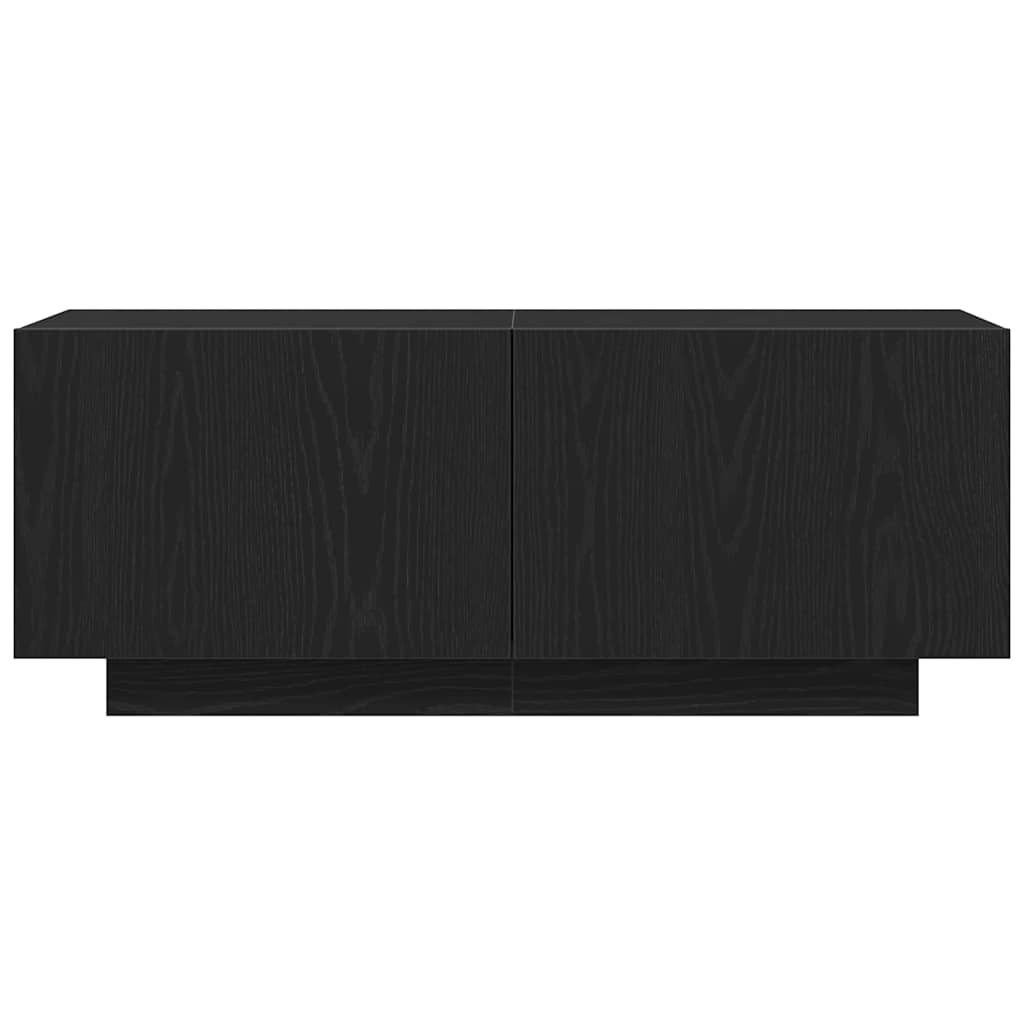 TV-kast Zwart Eiken 100 x 35 x 40 cm Bewerkt hout – afbeelding 7