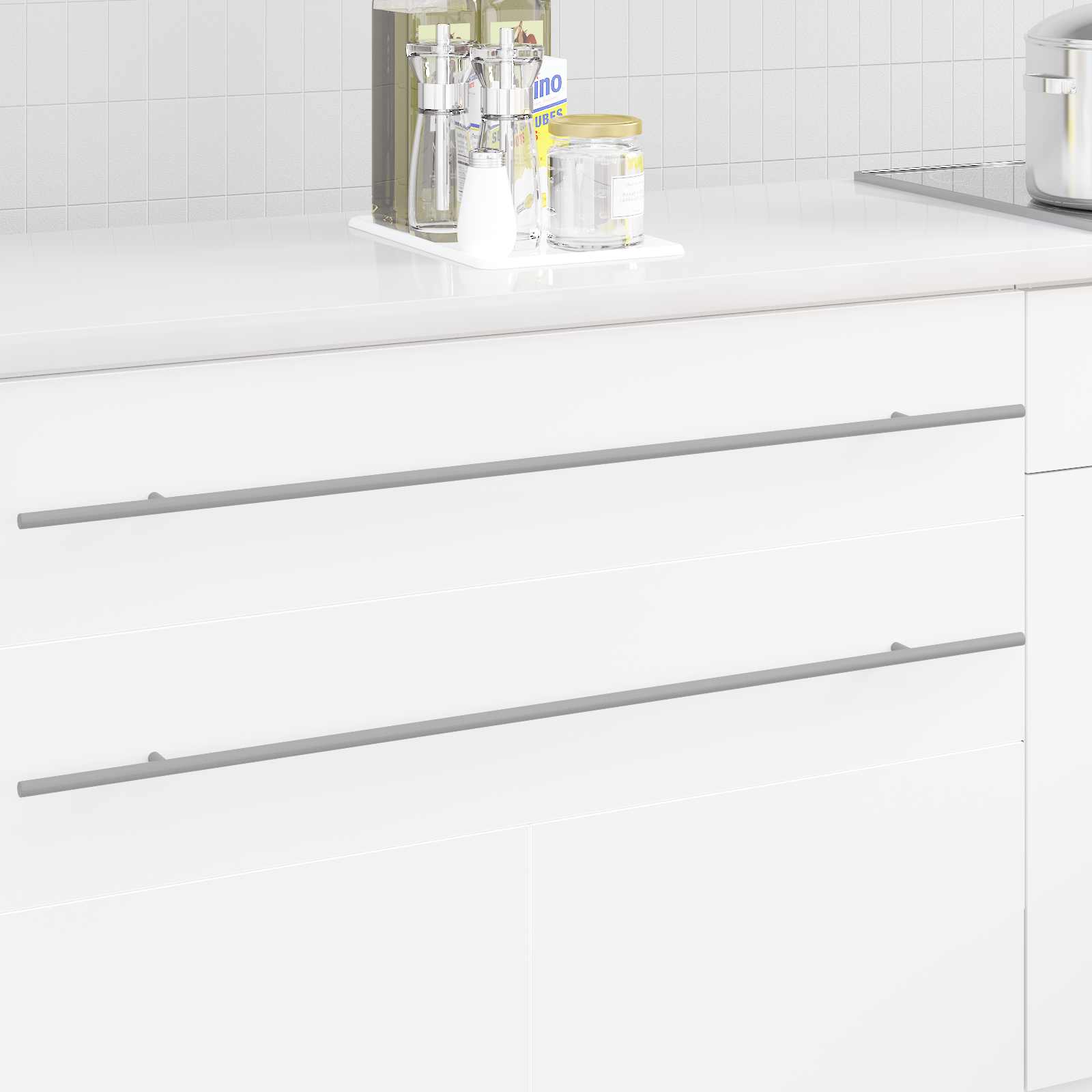 Kasthandgreep 2 st Zilver 900 mm Roestvrij staal