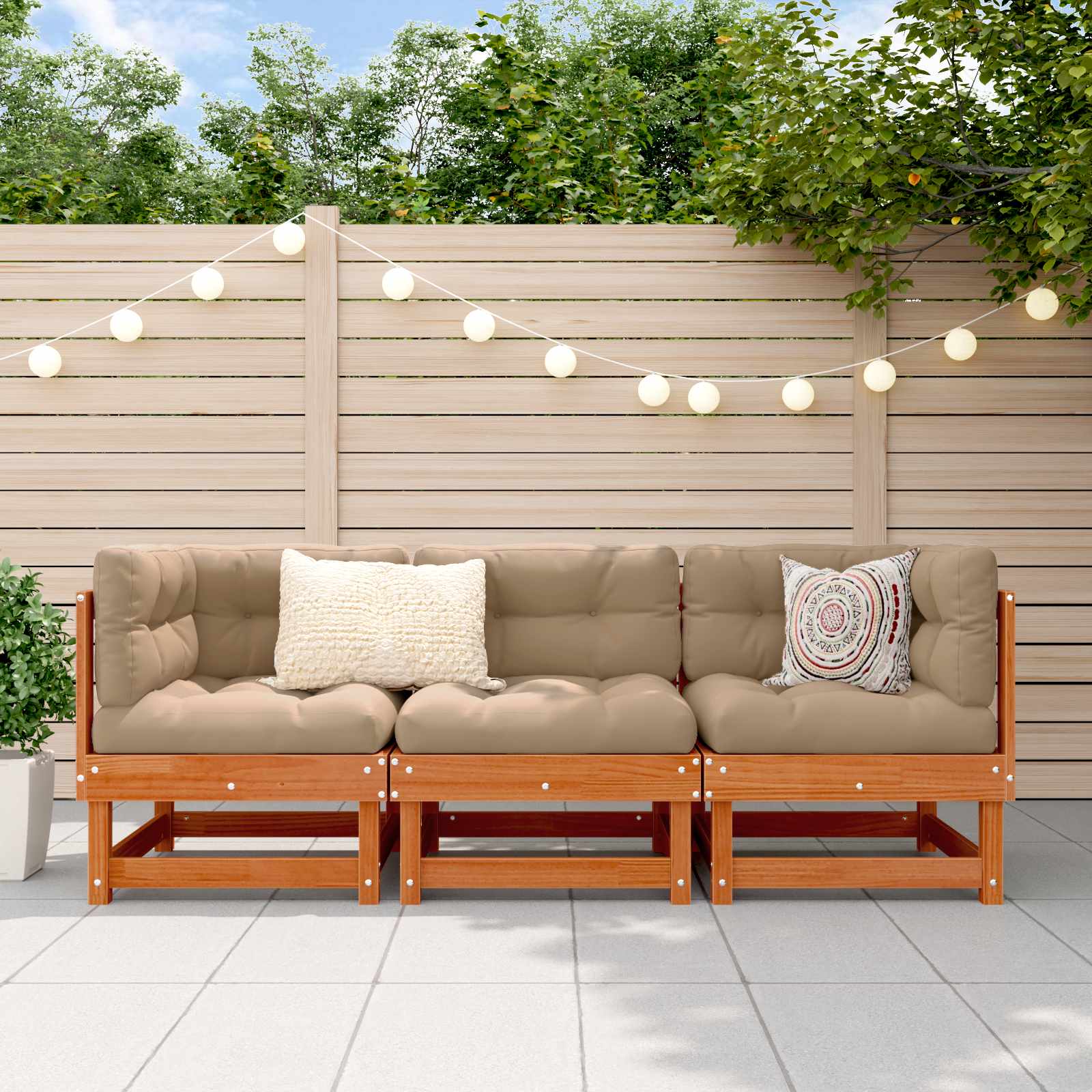 Sectie Sofa Eenheden Wasbruin 183 x 61 x 62 cm