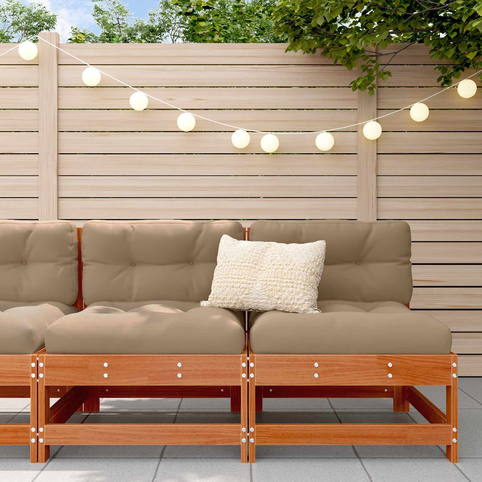 Tuin Midden Sofa Massief grenenhout Wasbruin 124 x 62 x 70,5 cm – afbeelding 1