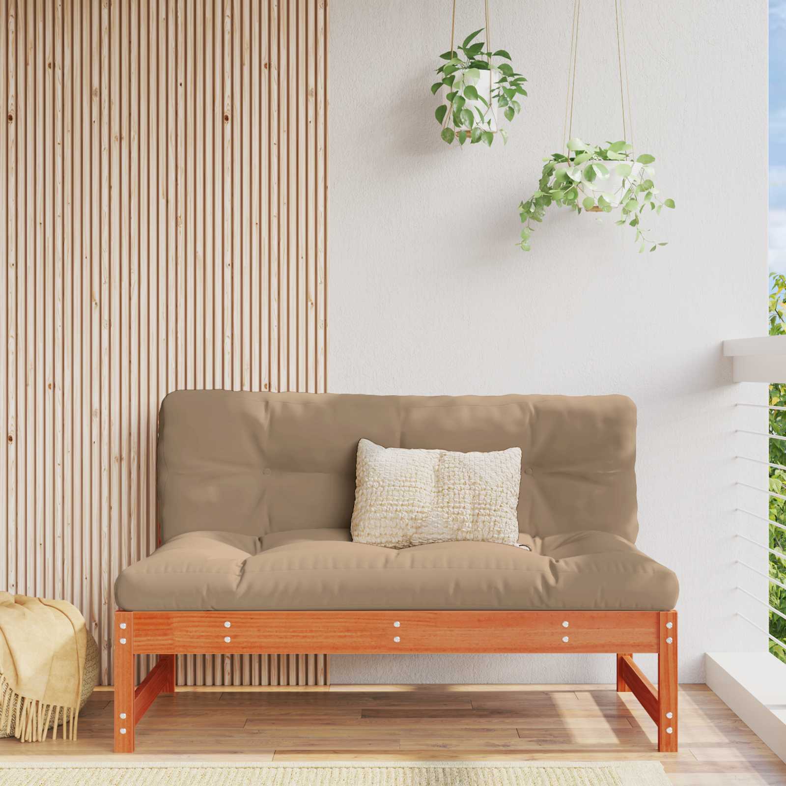 Tuin Midden Sofa Massief grenenhout Wasbruin – afbeelding 1