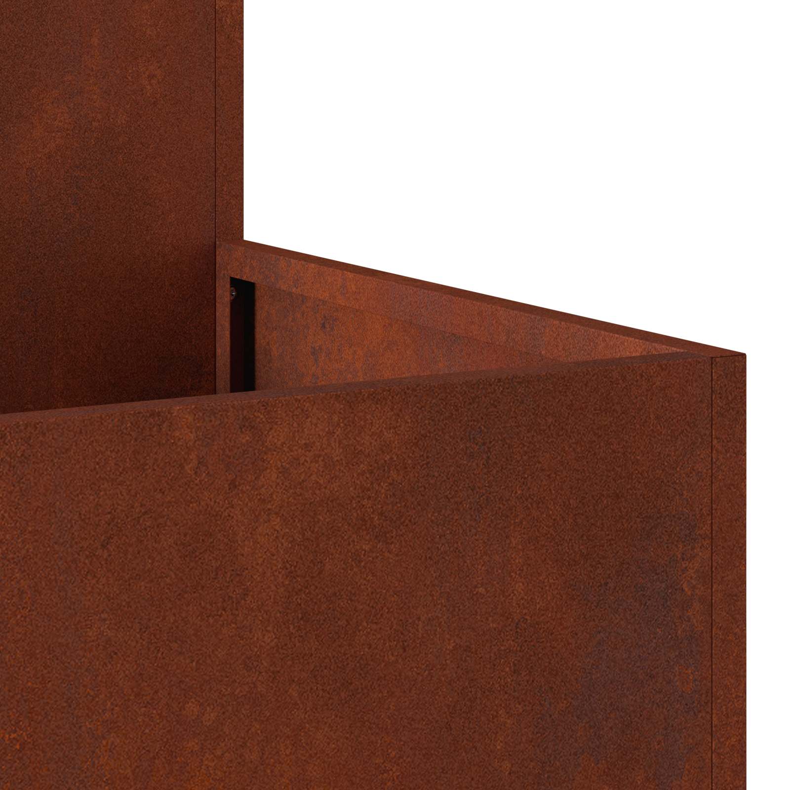 Plantenbak Roestig 80 x 80 x 48 cm weervast staal – afbeelding 10