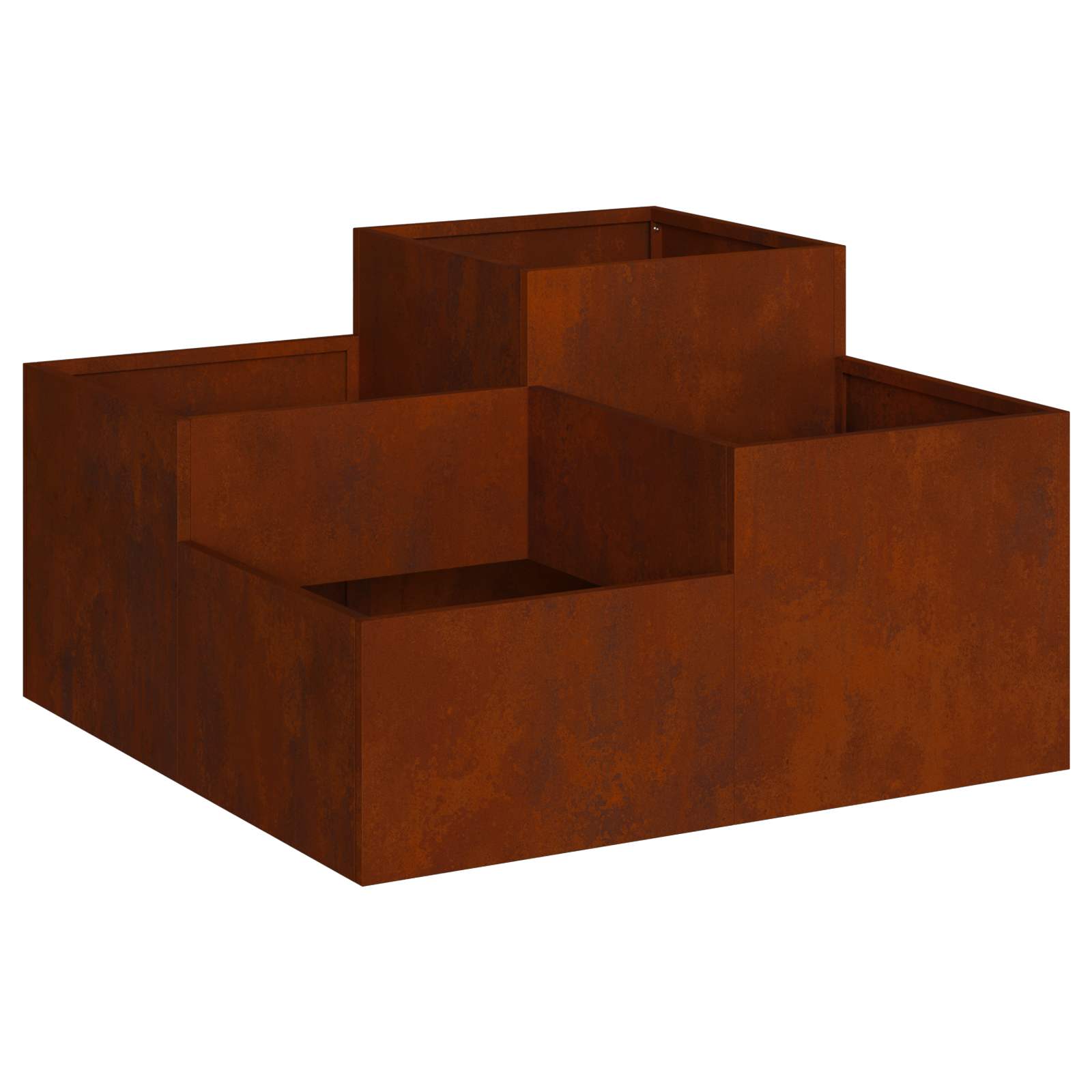 Plantenbak Roestig 80 x 80 x 48 cm weervast staal – afbeelding 2