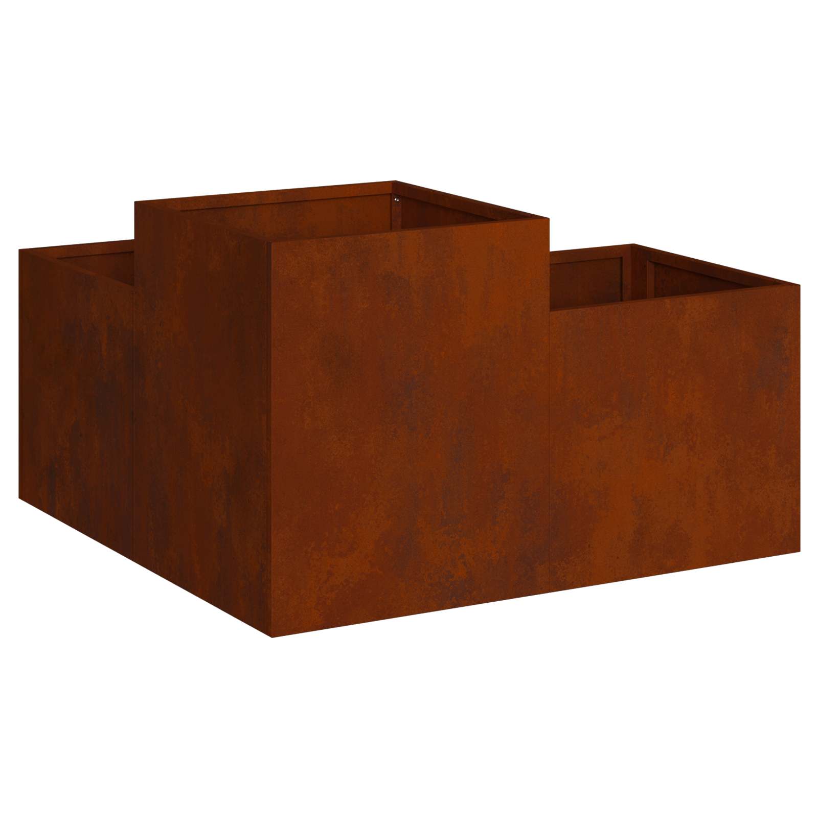 Plantenbak Roestig 80 x 80 x 48 cm weervast staal – afbeelding 8