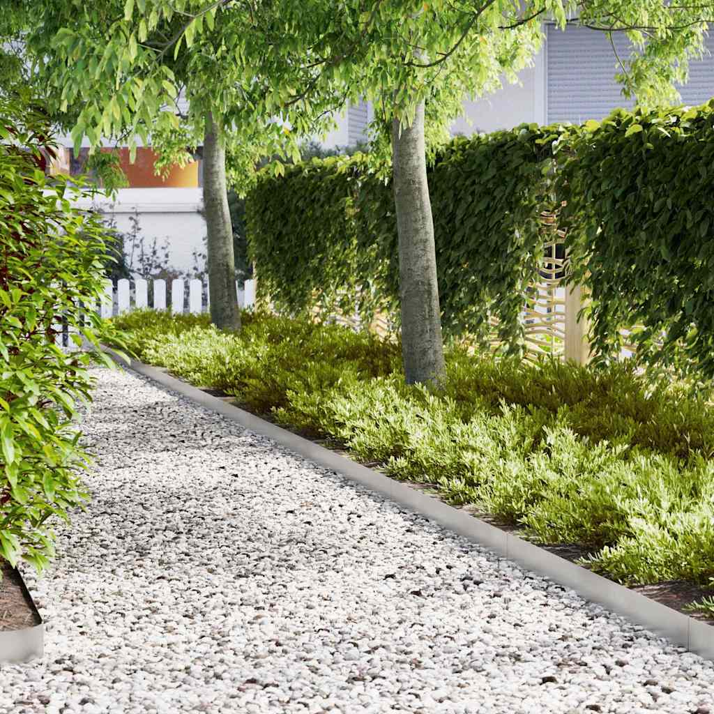 Tuinrand 20 pcs Zilver 100 x 0,05 x 15 cm Roestvrij staal – afbeelding 1
