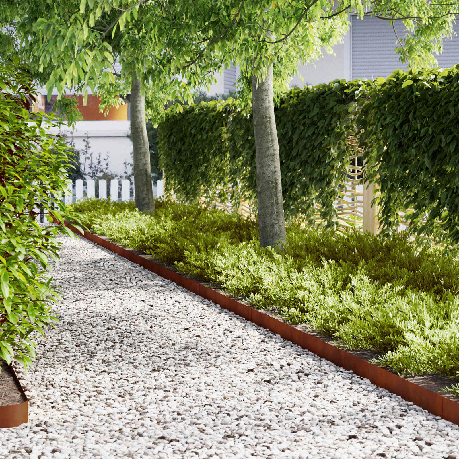 Tuinrand 50 pcs Roestig 100 x 0,05 x 15 cm Cortenstaal