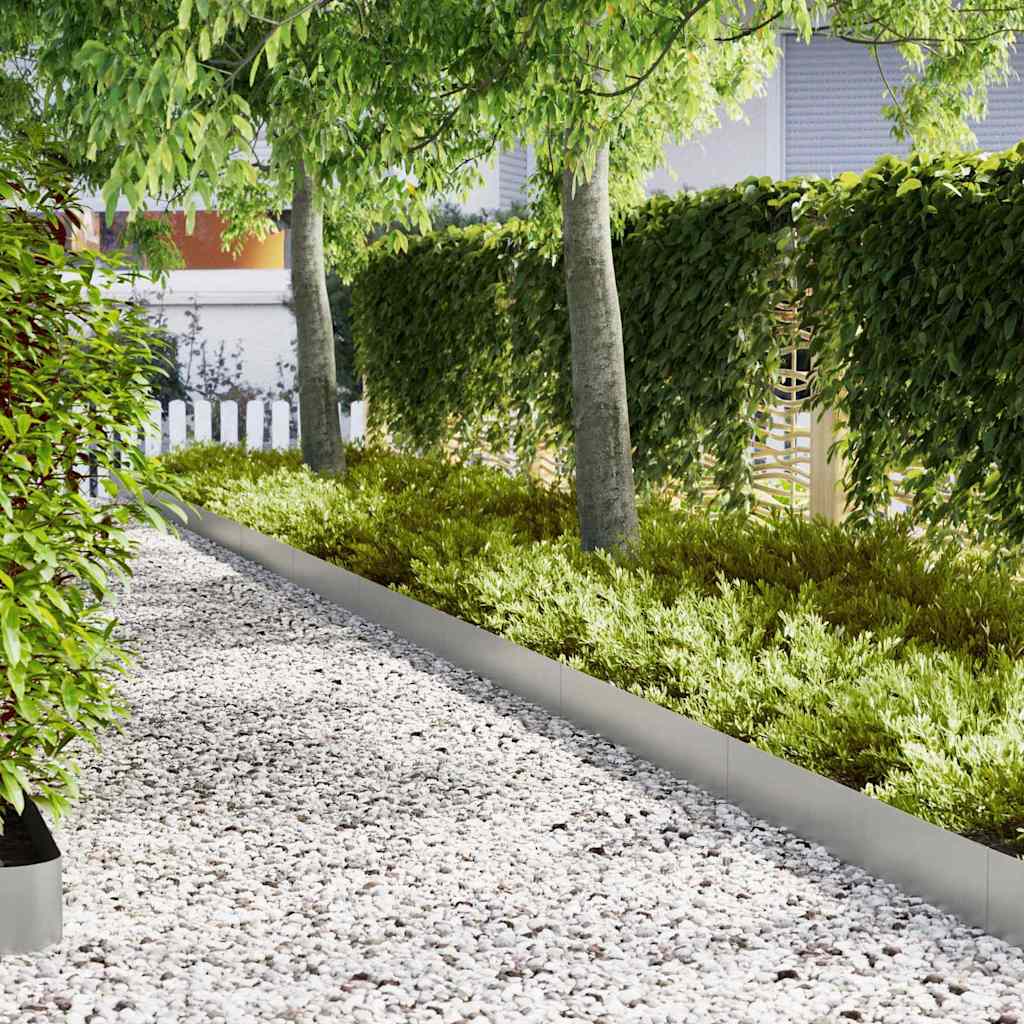 Tuinrand 30 pcs Zilver 100 x 0.05 x 20 cm Gegalvaniseerd staal