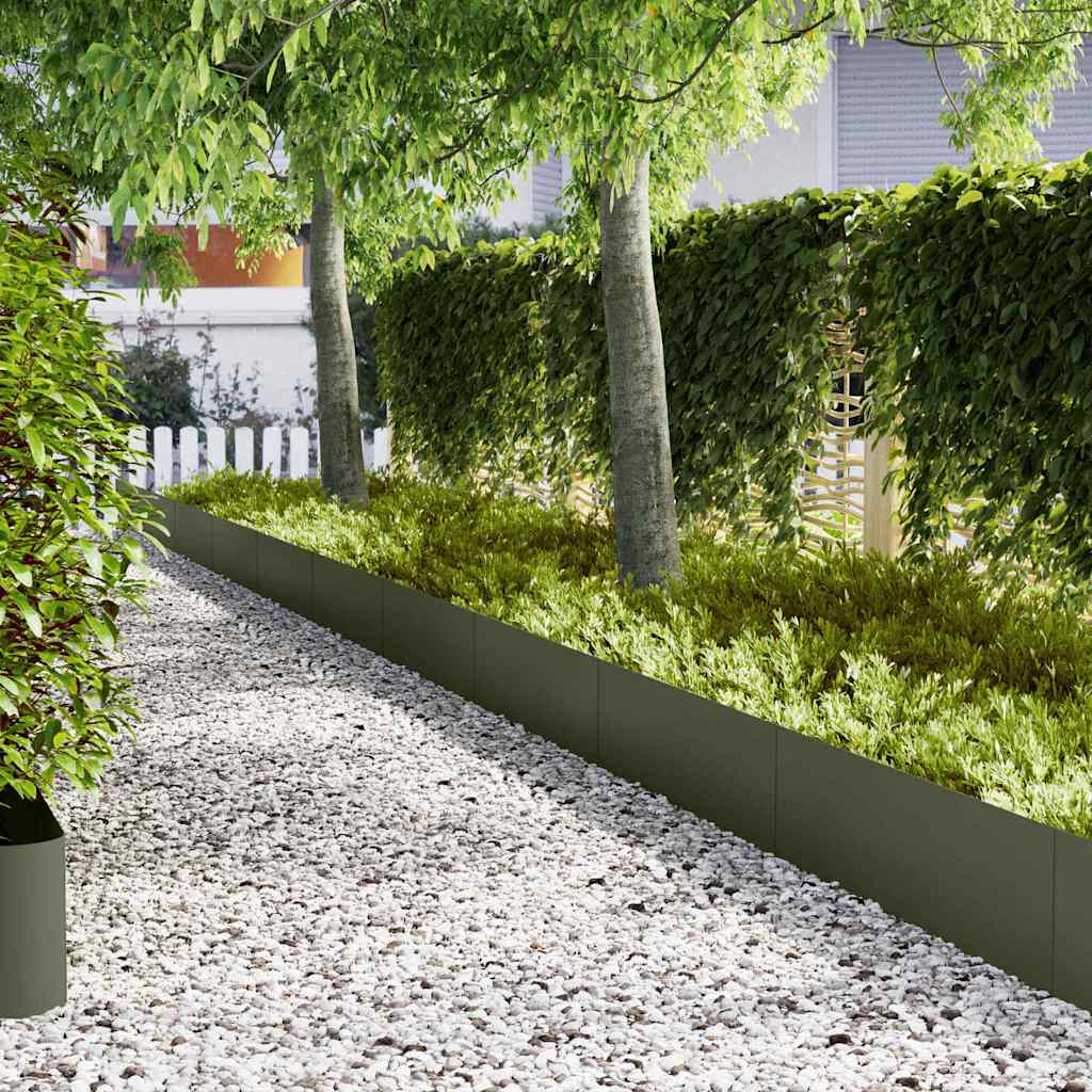 Tuinrand 20 pcs Olijf Groen 100 x 0,05 x 30 cm
