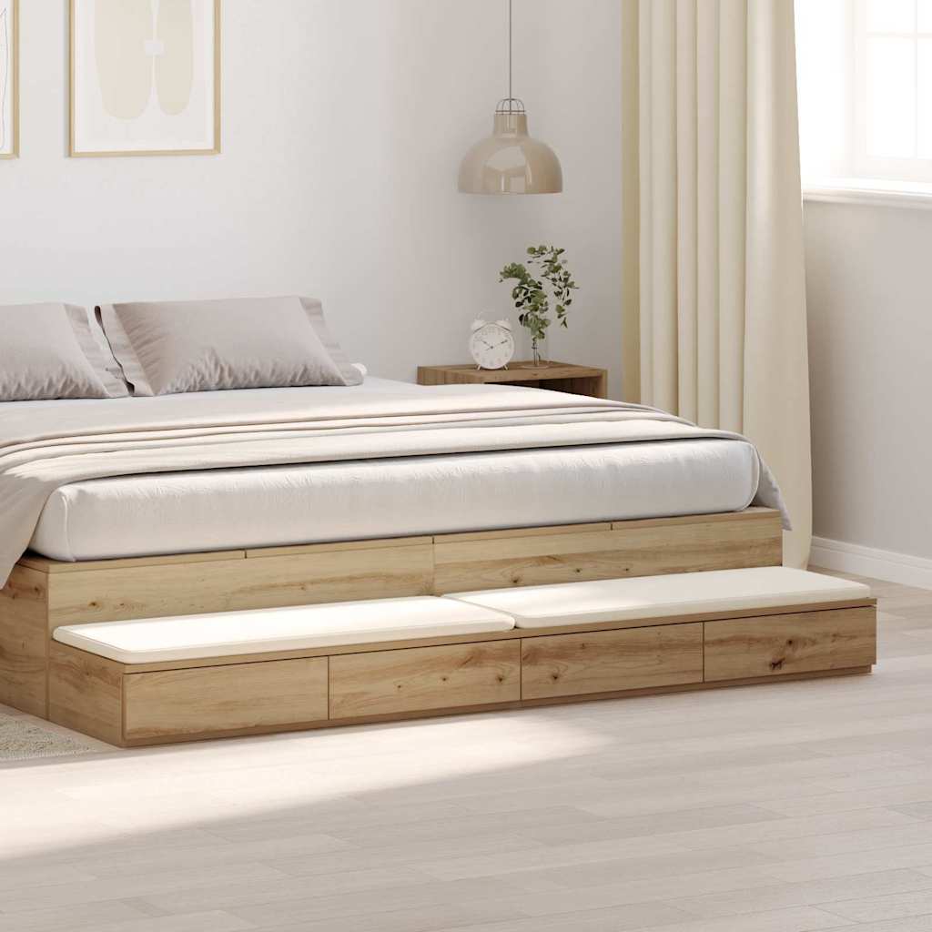 Bedlades Artisan Eiken 200 x 36,5 x 16,5 cm Bewerkt hout – afbeelding 1