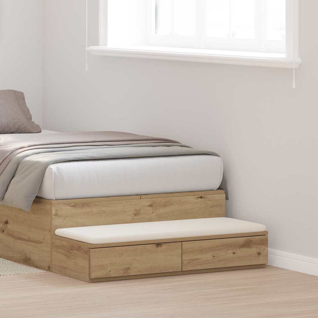 Bedlades Artisan Eiken 90 x 36,5 x 16,5 cm Bewerkt hout – afbeelding 1