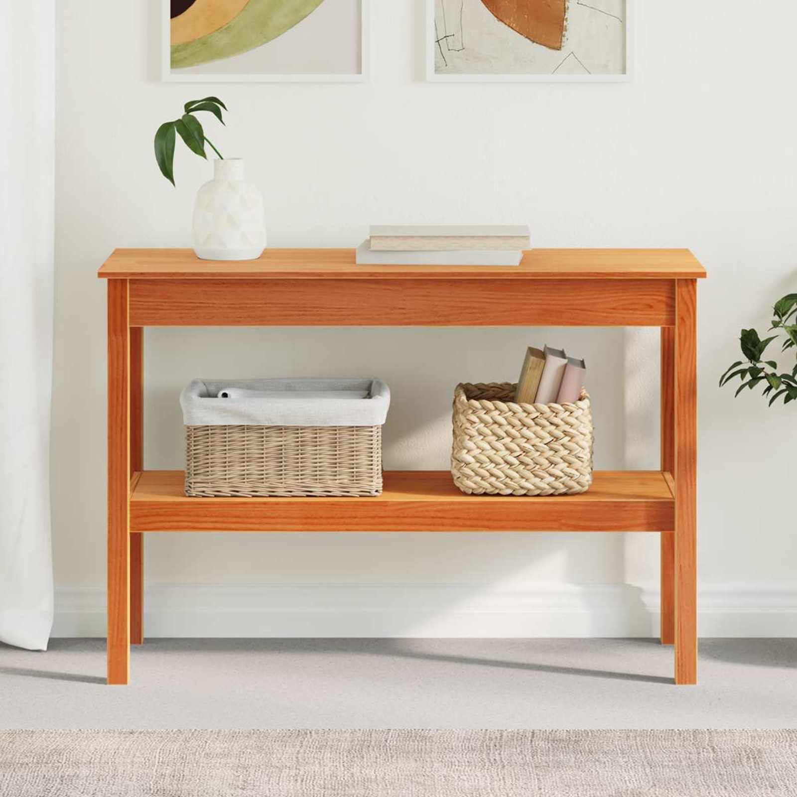 Wandtafel Wasbruin 110 x 40 x 75 cm Massief grenenhout