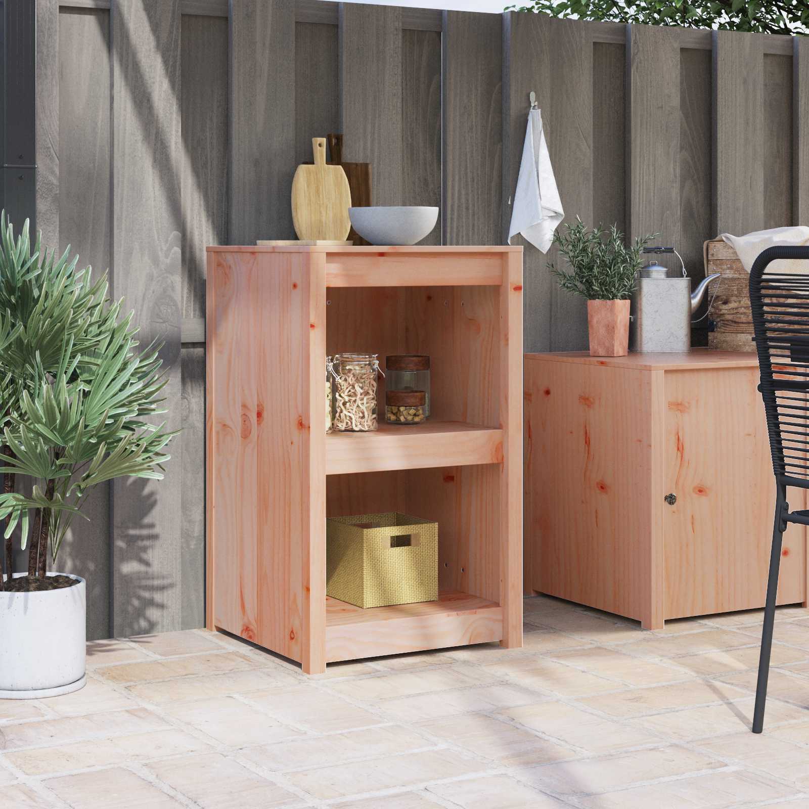 Keukenkast met plank MEPPEL Bruin Eiken 55 x 55 x 92 cm