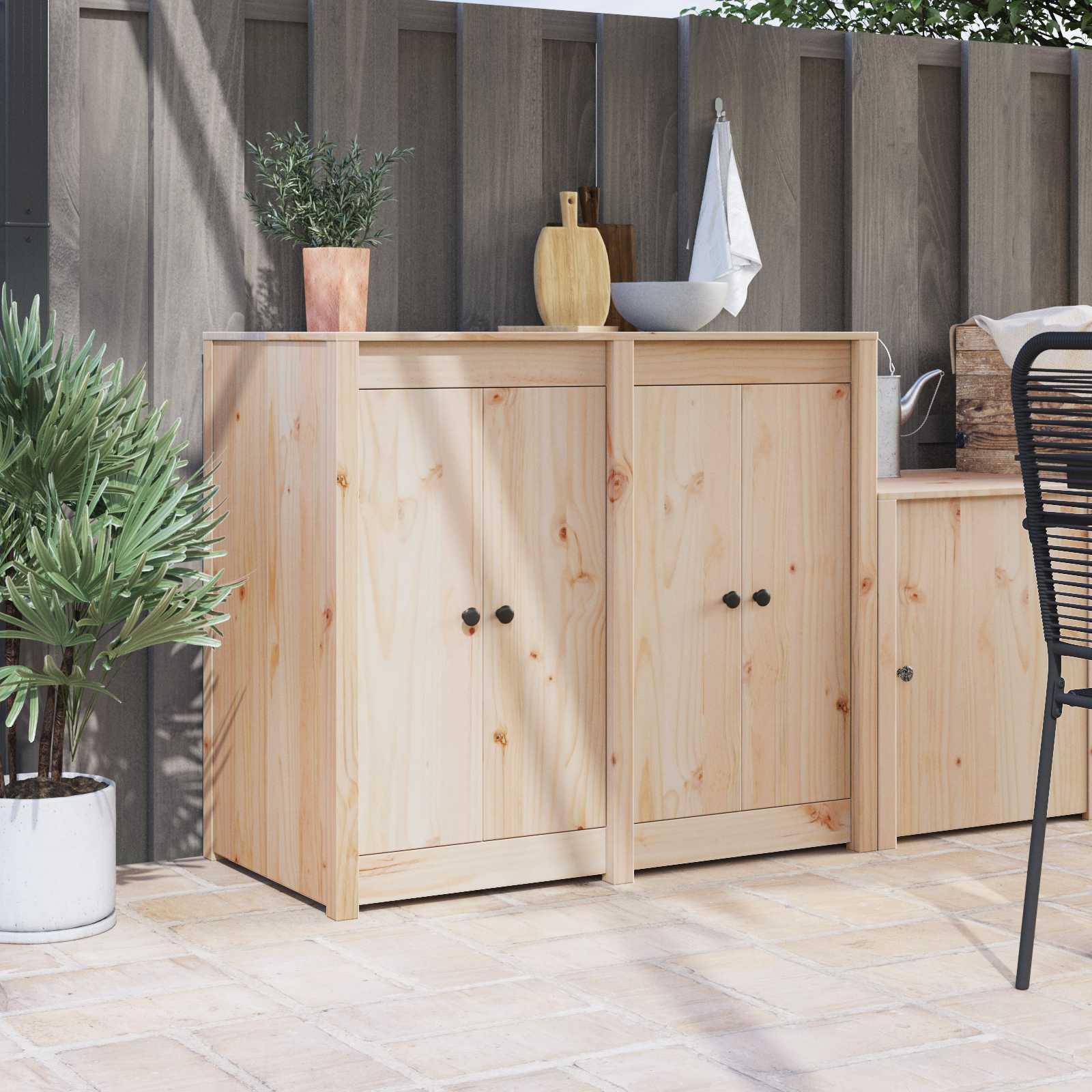Keukendeur MEPPEL 2 pcs Crème 50 x 9 x 82 cm Massief grenenhout