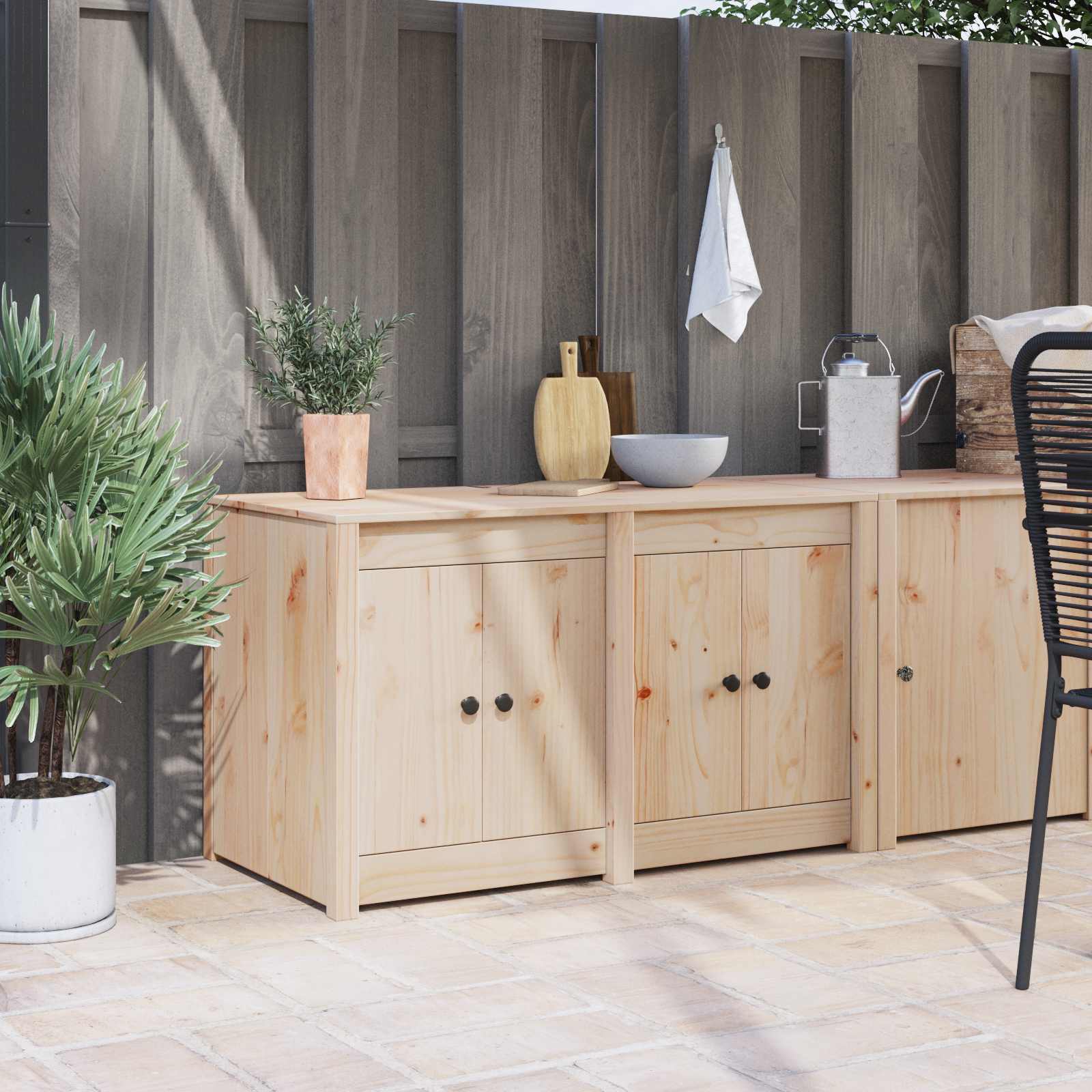 Keukenkast met plank MEPPEL Bruin Eiken 106 x 55 x 64 cm