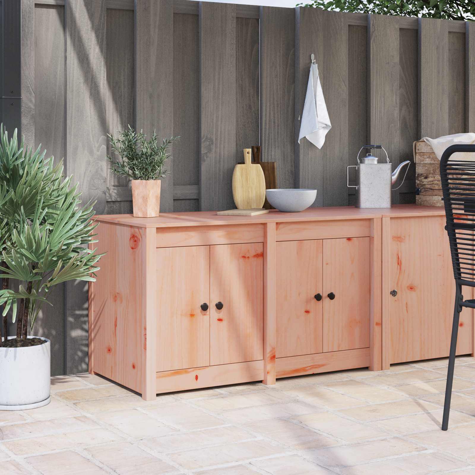 Keukenkast met plank MEPPEL Bruin Eiken 106 x 55 x 64 cm