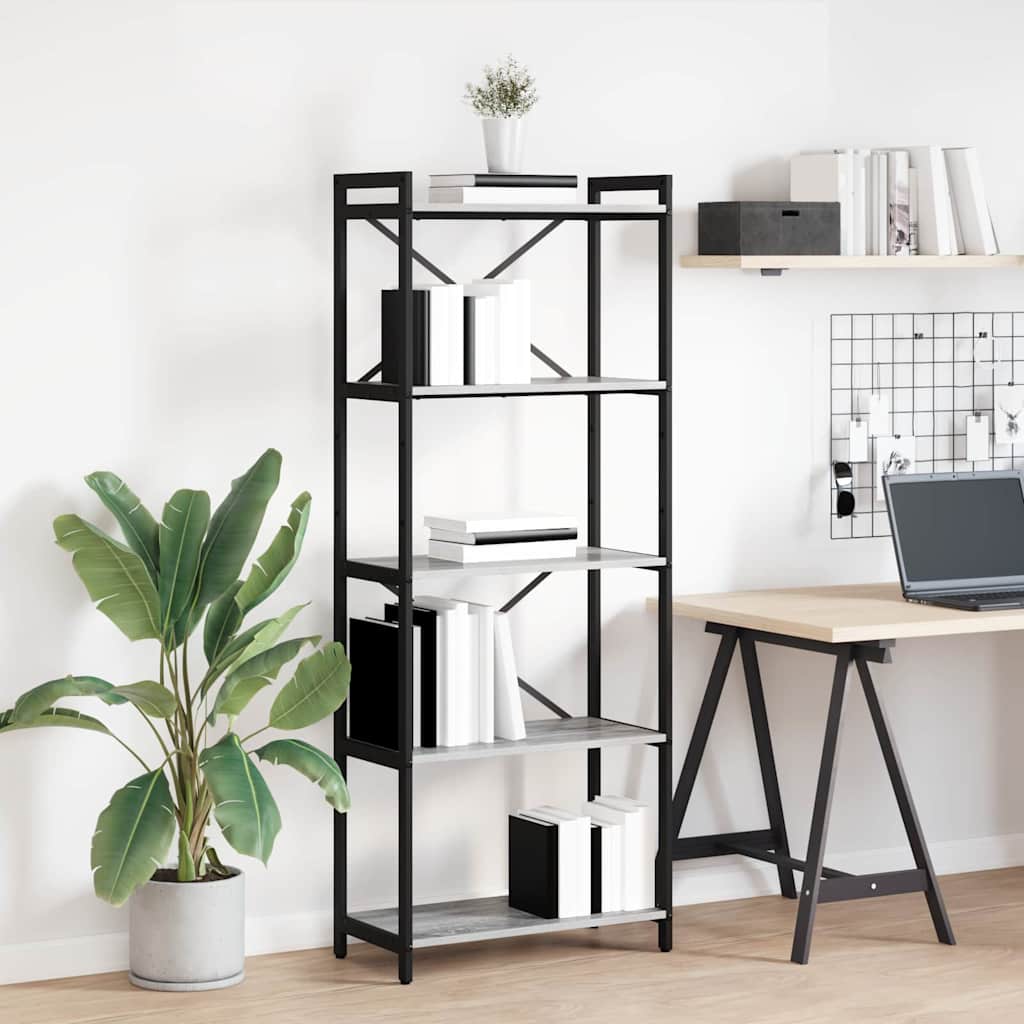 Boekenkast Grijs sonoma 60 x 30 x 155 cm Bewerkt hout