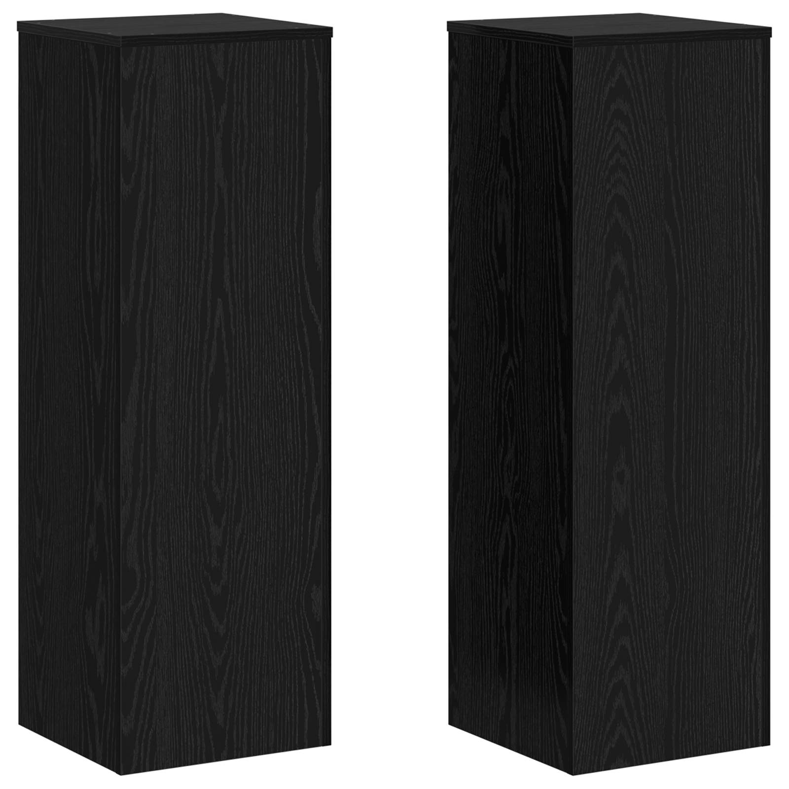 Plantenstandaard Zwart Eiken 33 x 33 x 100 cm Bewerkt hout – afbeelding 2