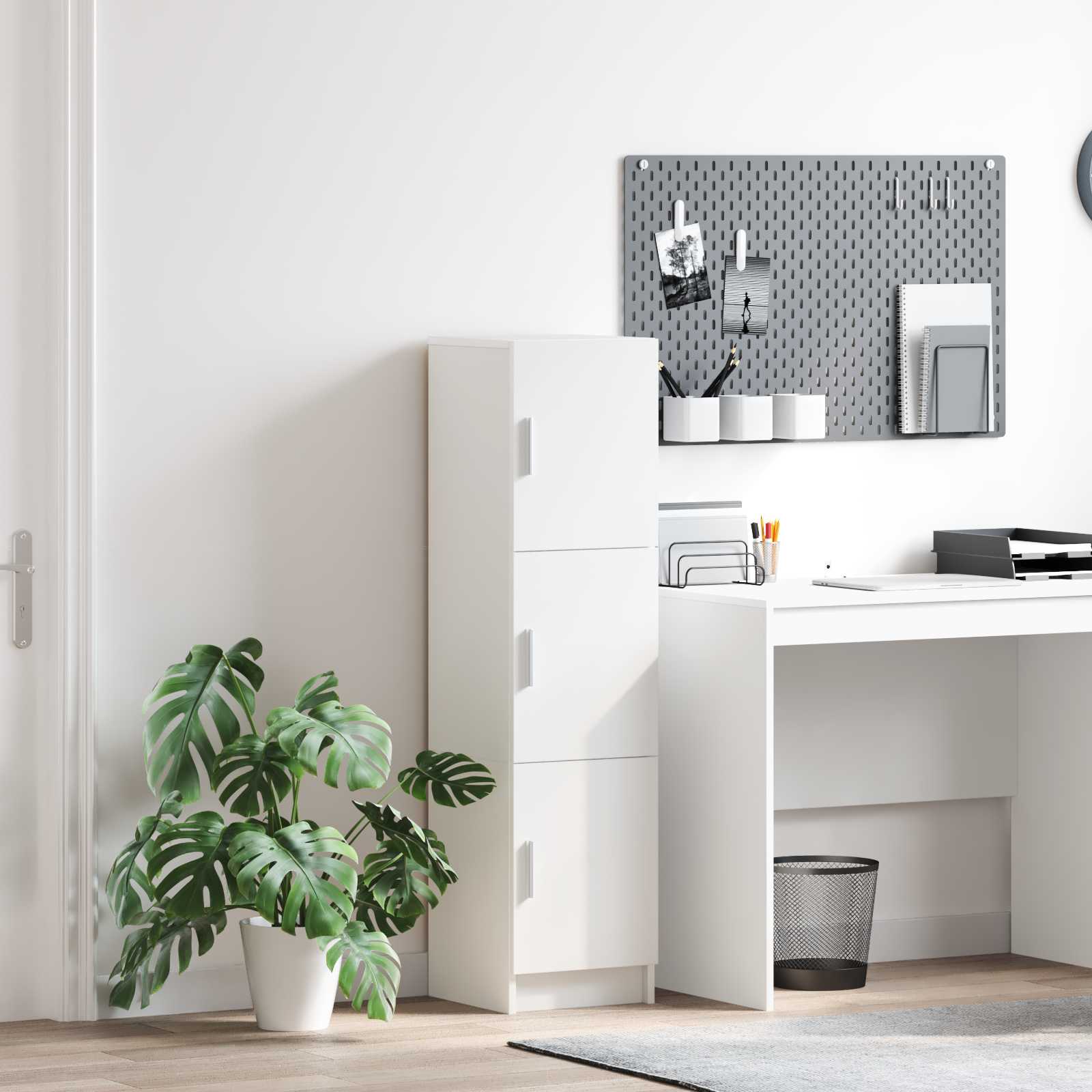 Hoge kast Wit 31.5 x 32 x 122.5 cm