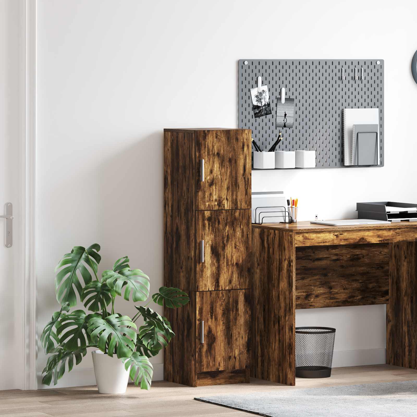 Hoge kast Gerookt eiken 31.5 x 32 x 122.5 cm