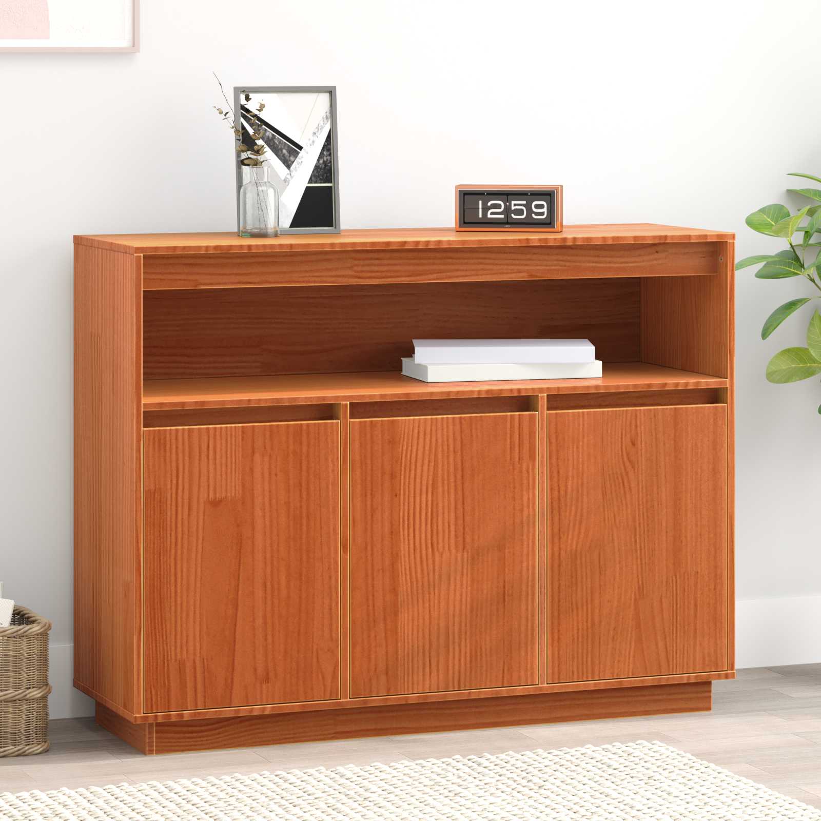 Dressoir Wasbruin 104,5 x 34 x 80 cm Massief grenenhout