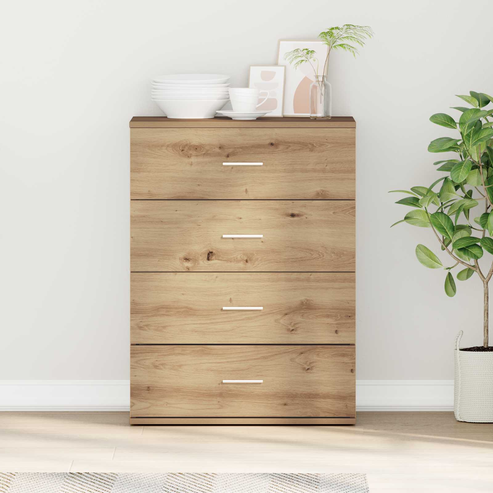 Dressoir Artisan Eiken 60 x 39 x 80 cm Bewerkt hout