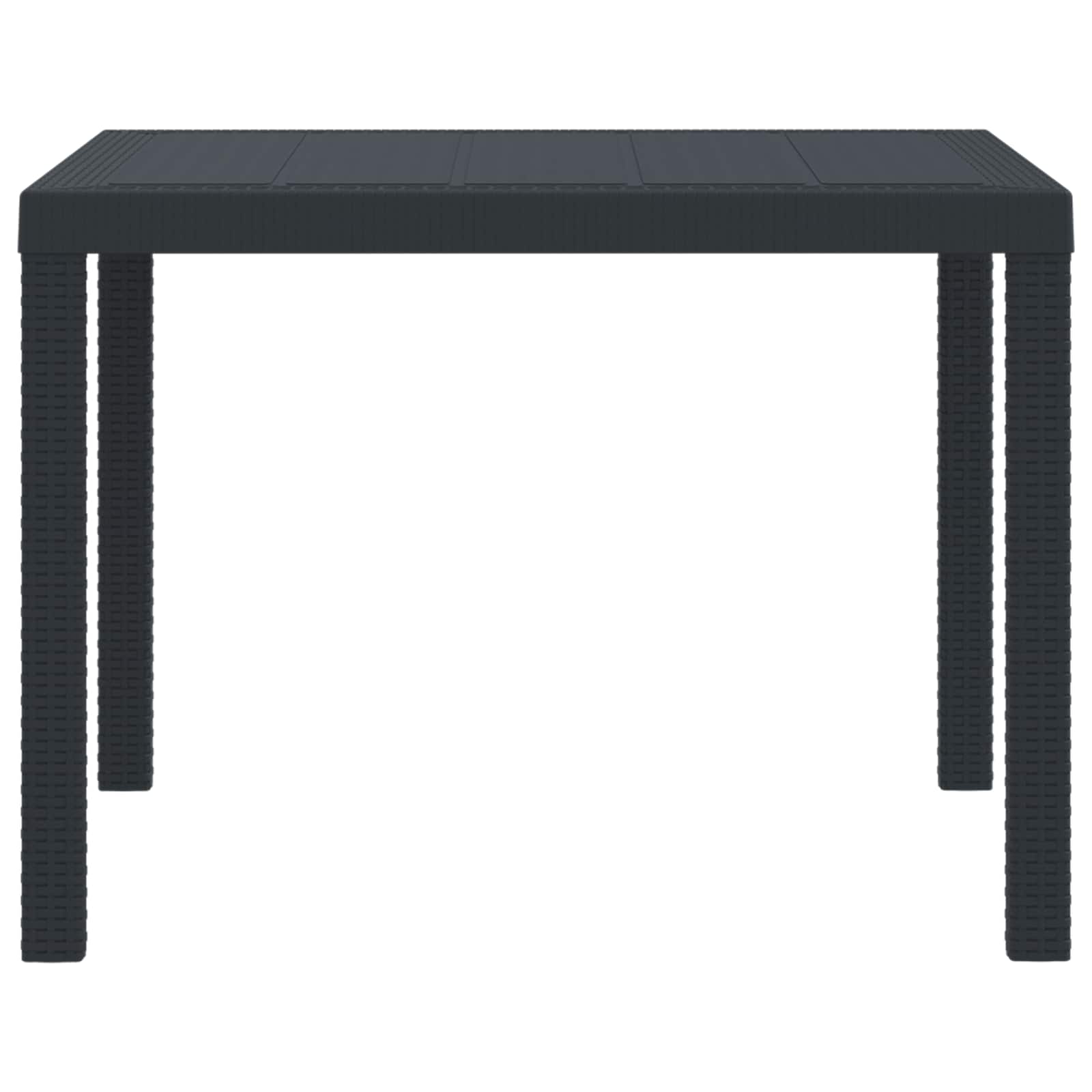 Tuinstafel Antraciet 100 x 100 x 73 cm poly rattan
