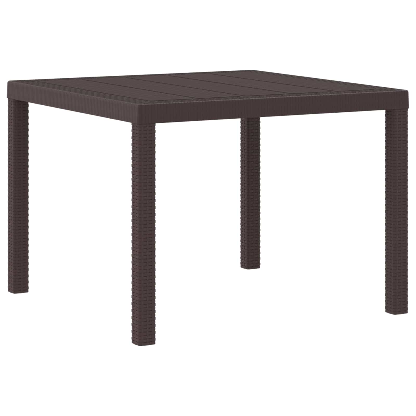 Tuinstafel Bruin 100 x 100 x 73 cm poly rattan