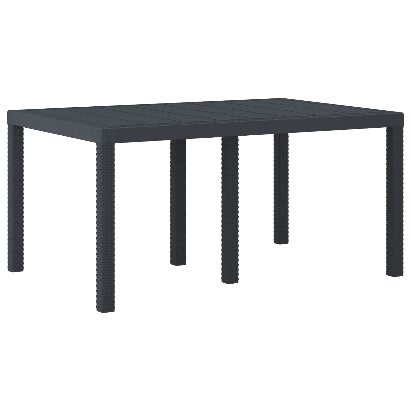 Tuinstafel Antraciet 150 x 100 x 73 cm poly rattan