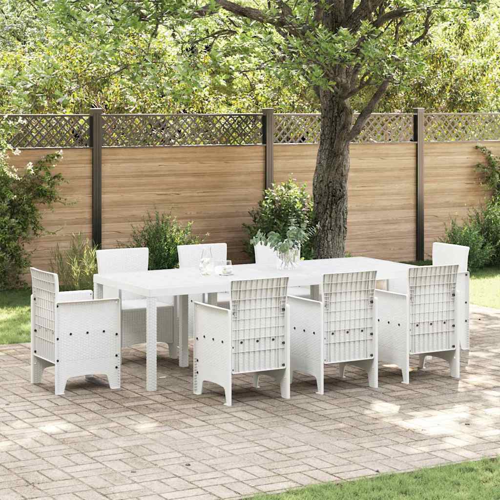 Tuinstafel Wit 250 x 100 x 73 cm poly rattan